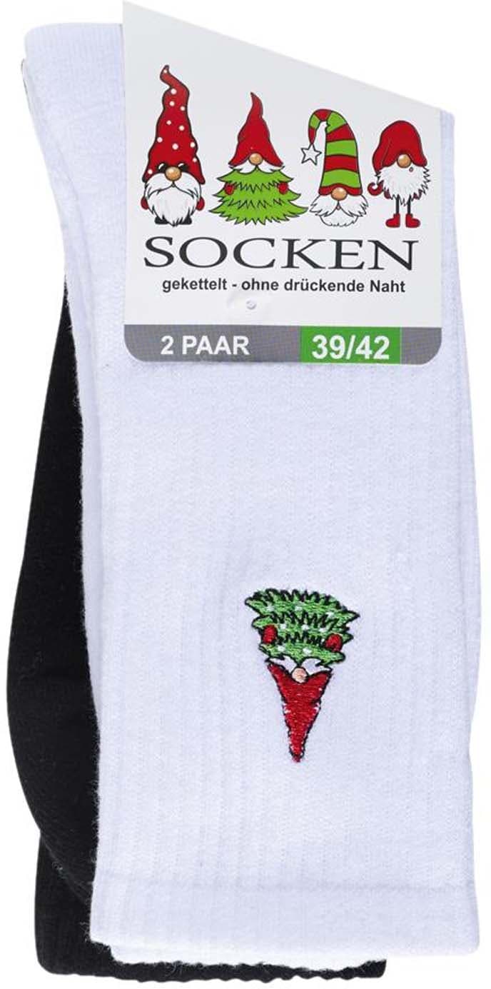 Unisex Weihnachtssocken Gnom 2er Pack