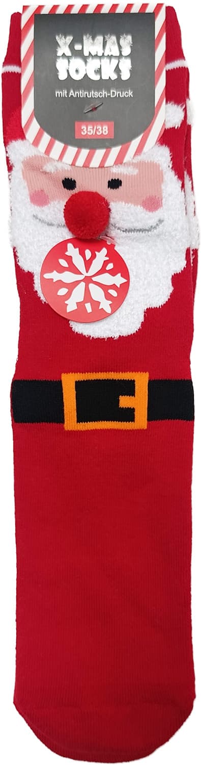 Damen X-MAS ABS-Socken Nikolaus