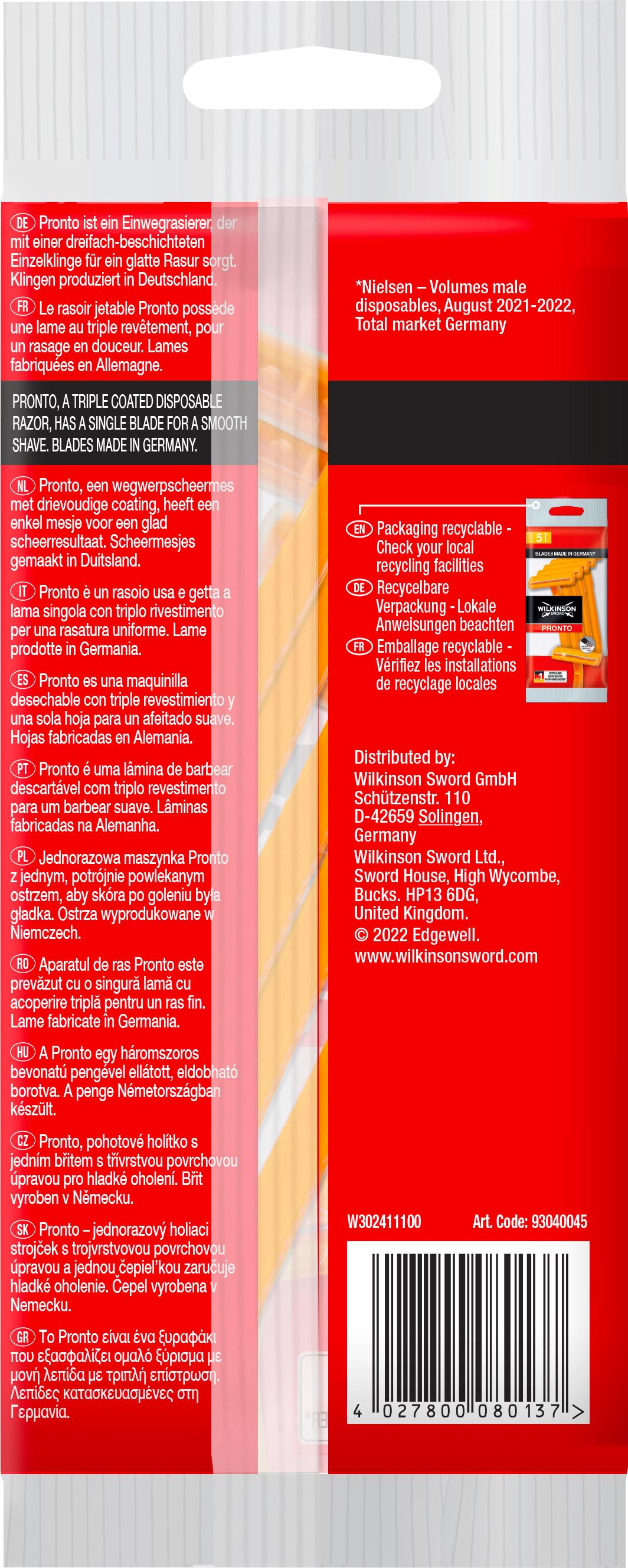 Produktbild Wilkinson Sword Pronto Einwegrasierer 2 von 2