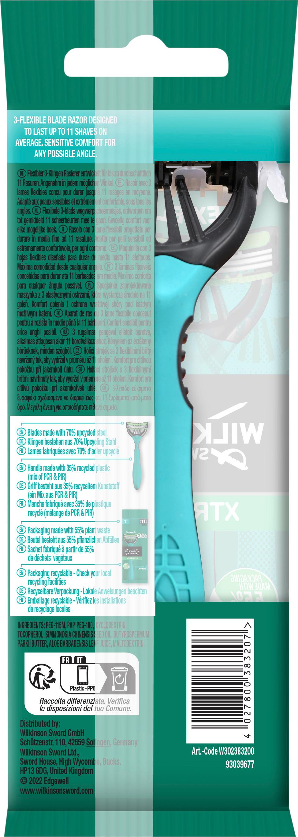 Produktbild Wilkinson Sword Rasierapparat Xtreme 3 Sensitive Comfort Einwegrasierer 2 von 2