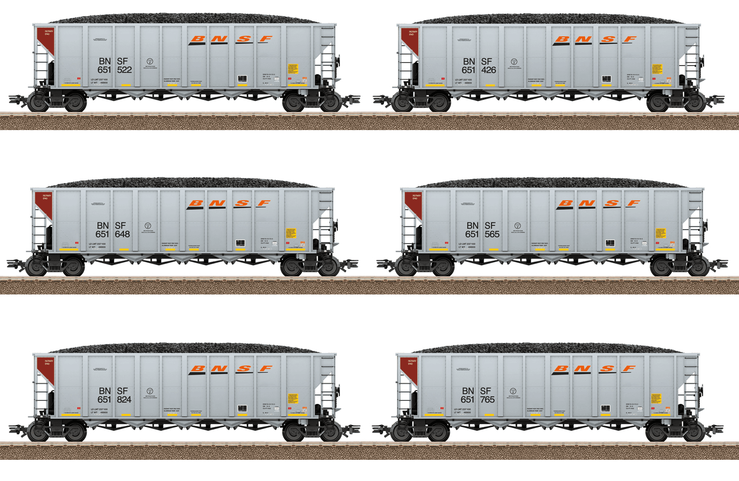 TRIX T24911 H0 Hopper Car Set BNSF