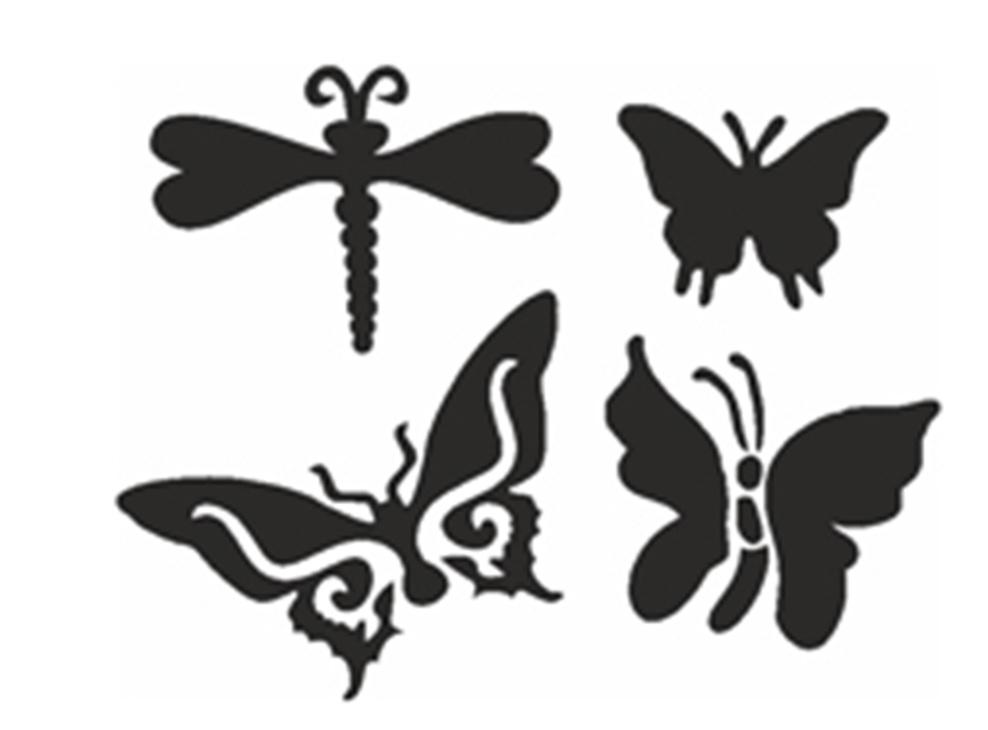 Eulenspiegel 108239 - Selbstklebe-Schablonen Set Butterfly