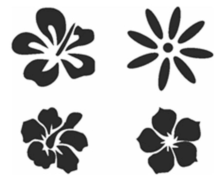 Eulenspiegel 108260 - Selbstklebe-Schablonen Set Zauberblüten