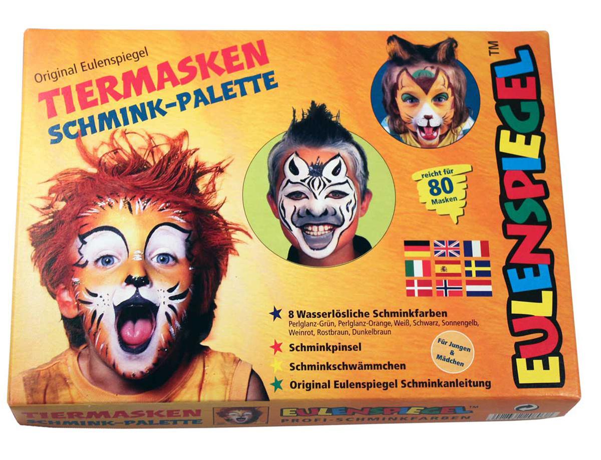 Eulenspiegel 208038 - Tiermasken Schmink-Palette