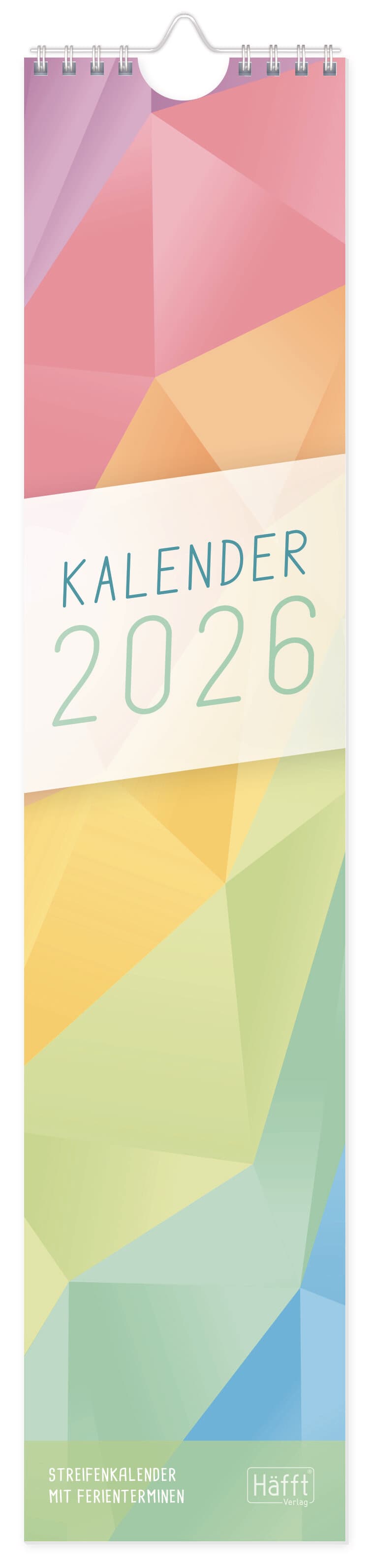 Häfft Streifenkalender 2026 9X42cm RAINBOW
