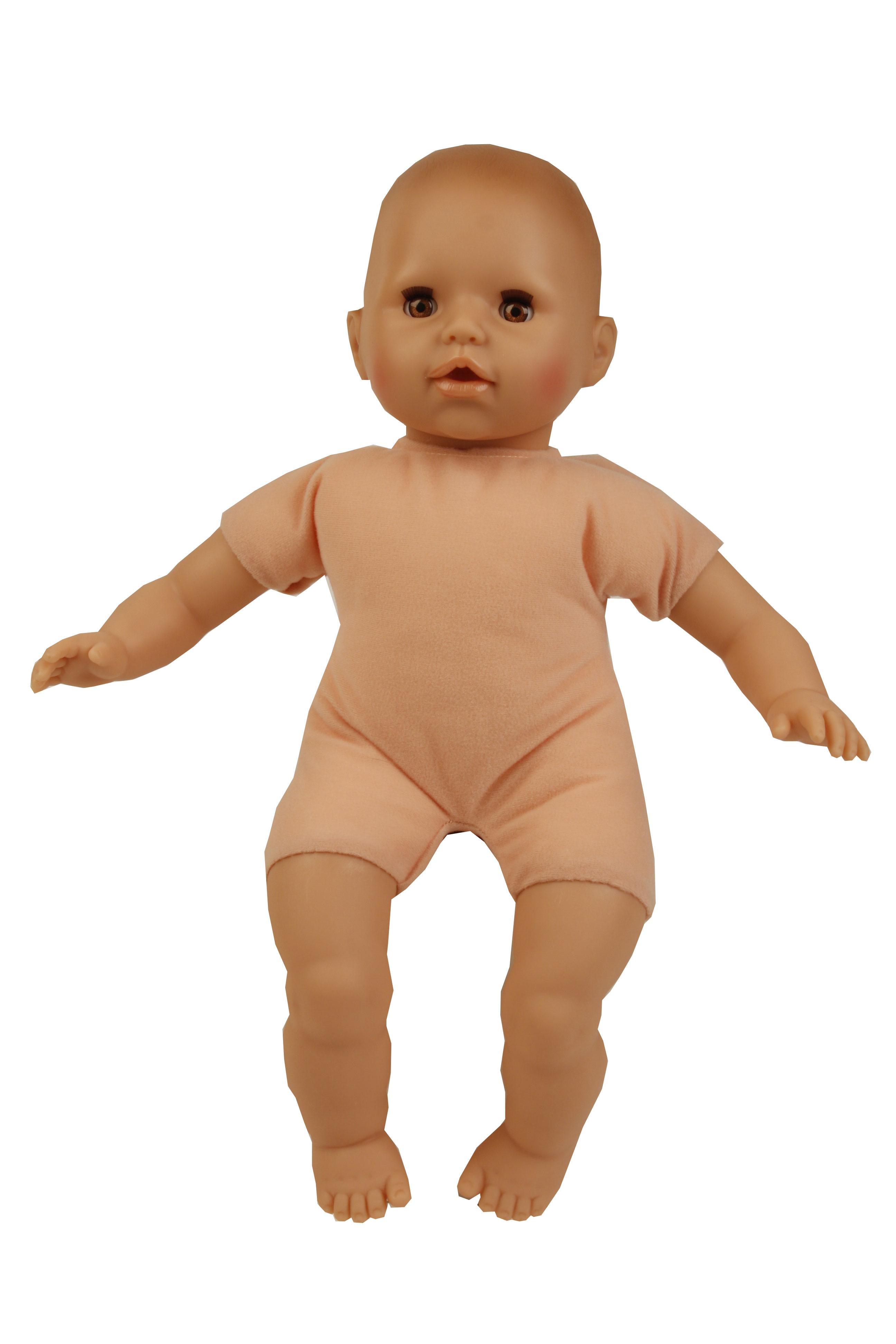 Produktbild Schildkröt-Puppen Baby Amy 45 cm mit Schnuller, Malhaar, braune Schlafaugen, Biberoverall + Mütze+ Weste 5 von 5