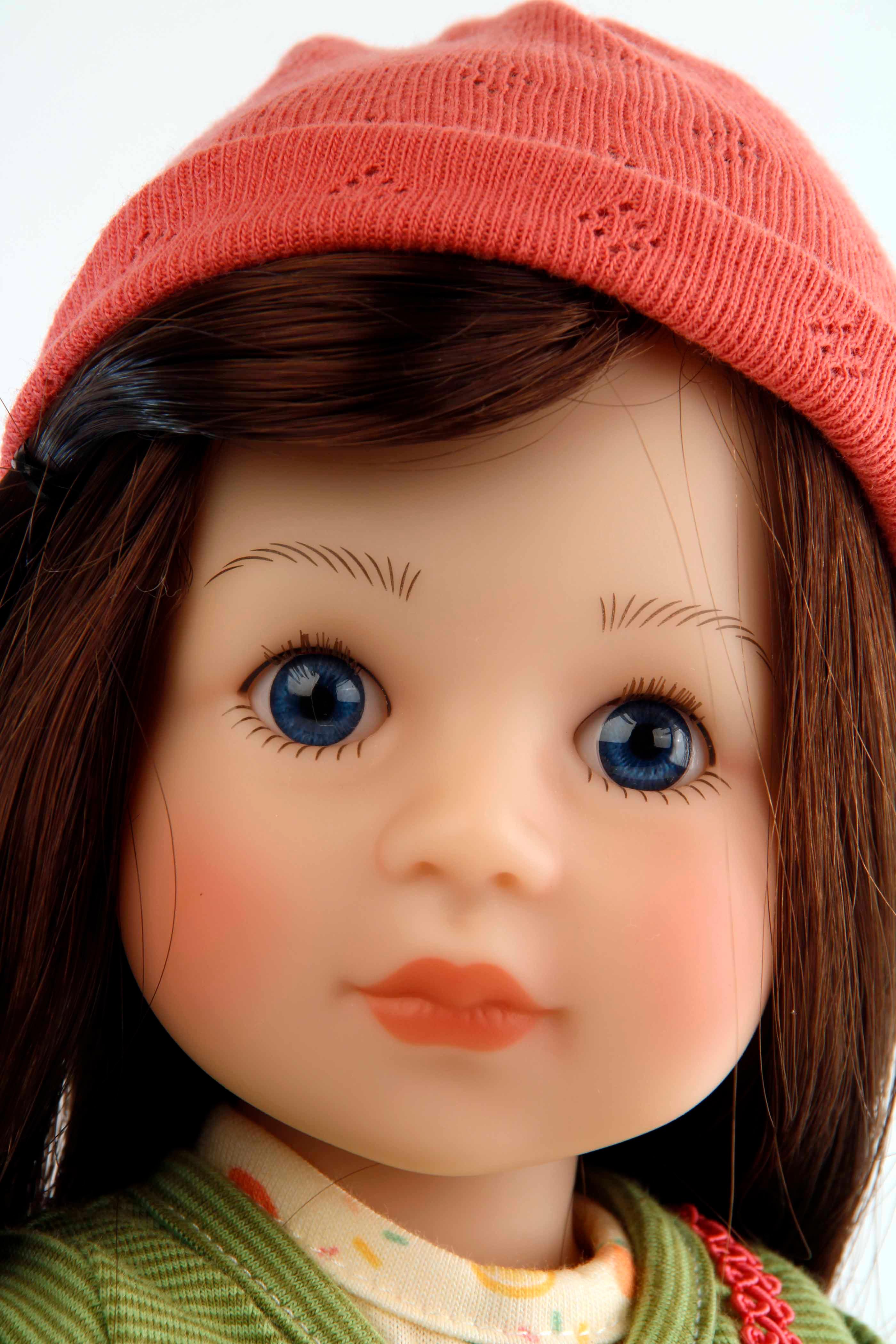 Produktbild Schildkröt-Puppen Stehpuppe Yella 46 cm braune Haare, Kleidung gelbUgrün/rot 2 von 2