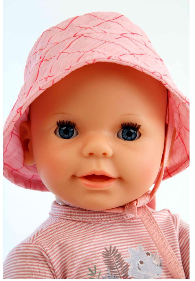 Produktbild Schildkröt-Puppen Trink + Näßbaby"Lina"40 cm mit Malhaar und blauen Schlafaugen, Kleidung rose/bleu 5 von 5