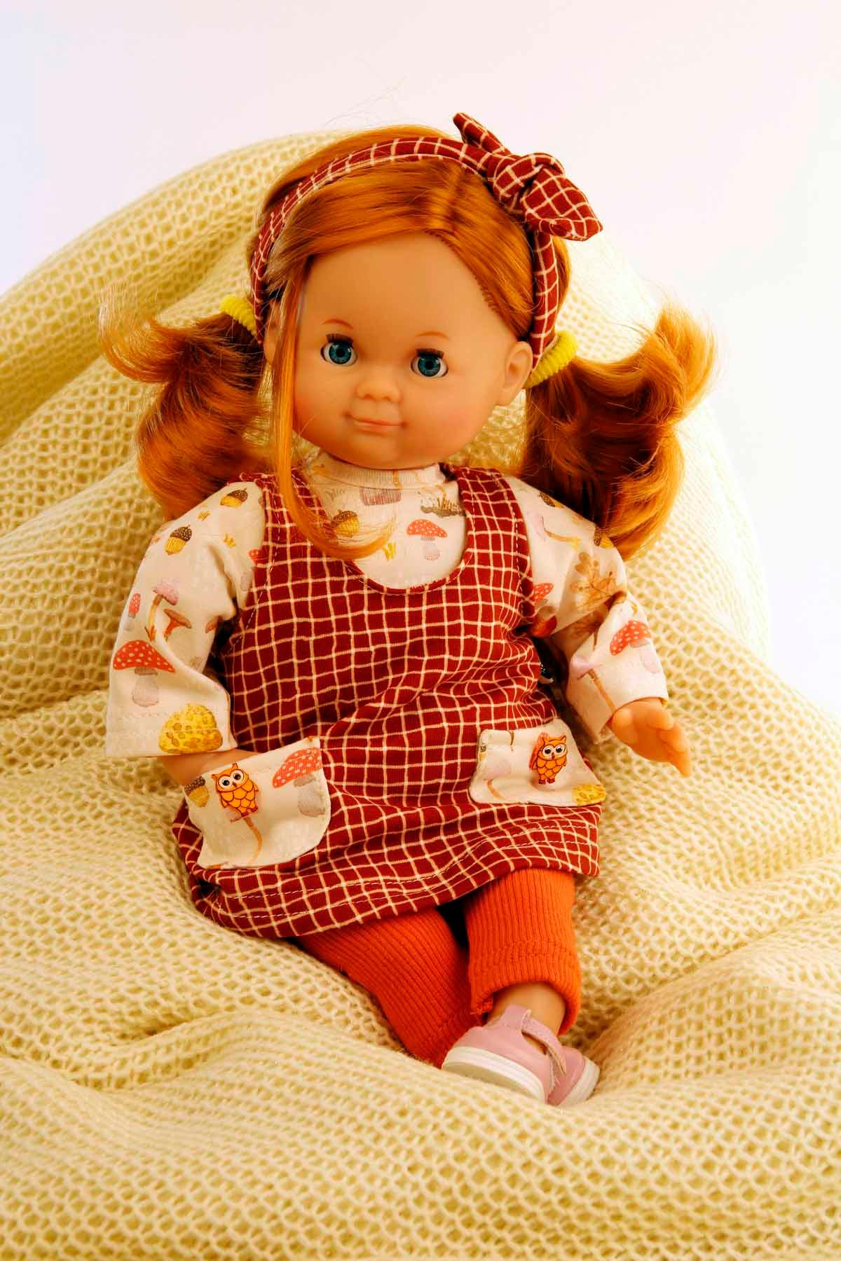 Produktbild Schildkröt-Puppen Puppe Schlummerle 32 cm rote Haare, blaue Schlafaugen, Kleidung Pilzchen 2 von 2