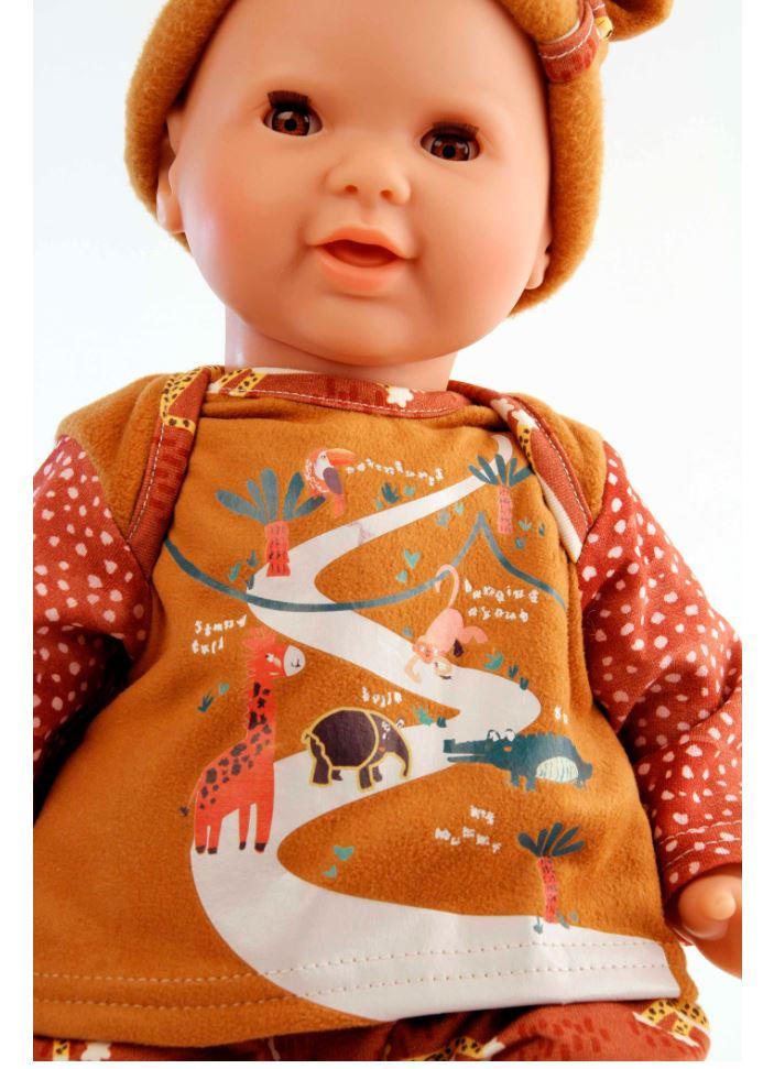 Produktbild Schildkröt-Puppen Schnullerbaby Lenchen 37 cm, Malhaar, braune Schlafaugen, Kleidung Safari-Look 4 von 4