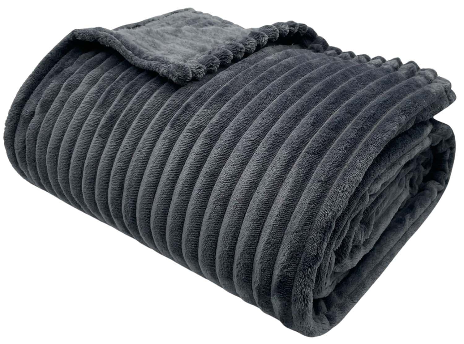 Deluxe Collection Flanell-Wohndecke in Cord Optik