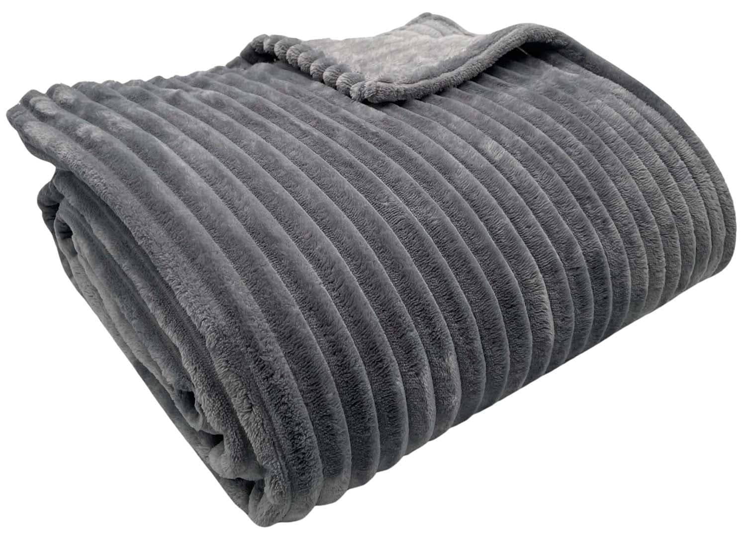 Deluxe Collection Flanell-Wohndecke in Cord Optik