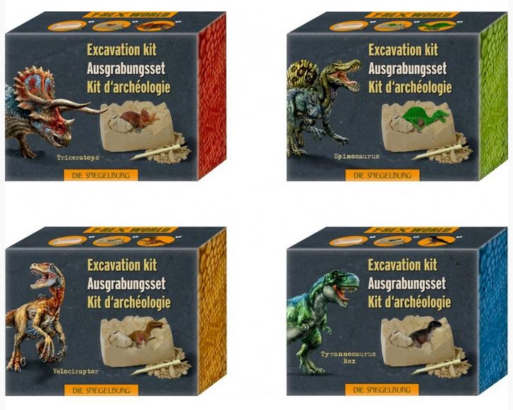 Die Spiegelburg - Mini-Ausgrabungsset Dinosaurier-Figur T-Rex World, 1 Stück, sortiert