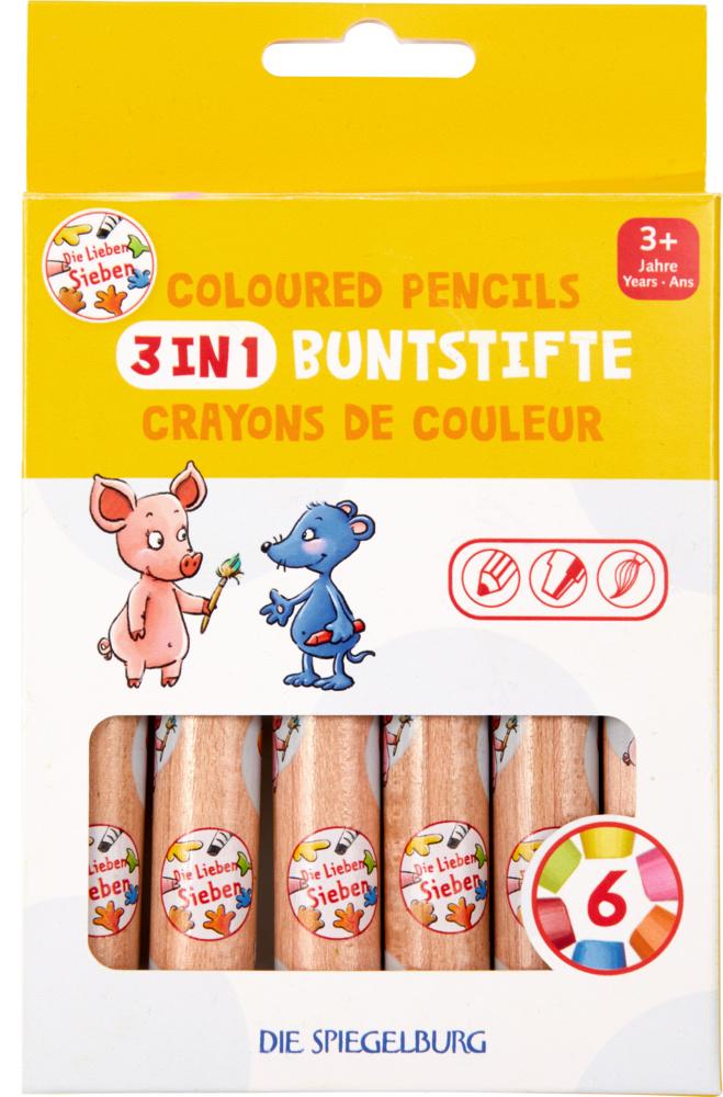 Die Spiegelburg - 3-in-1 Buntstifte - Die Lieben Sieben