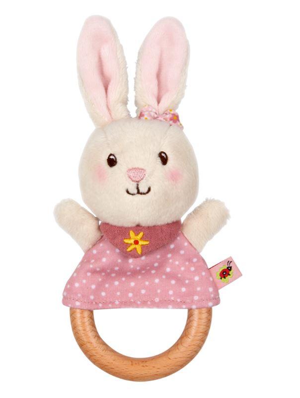 Die Spiegelburg - Greifling Häschen, rosa - BabyGlück