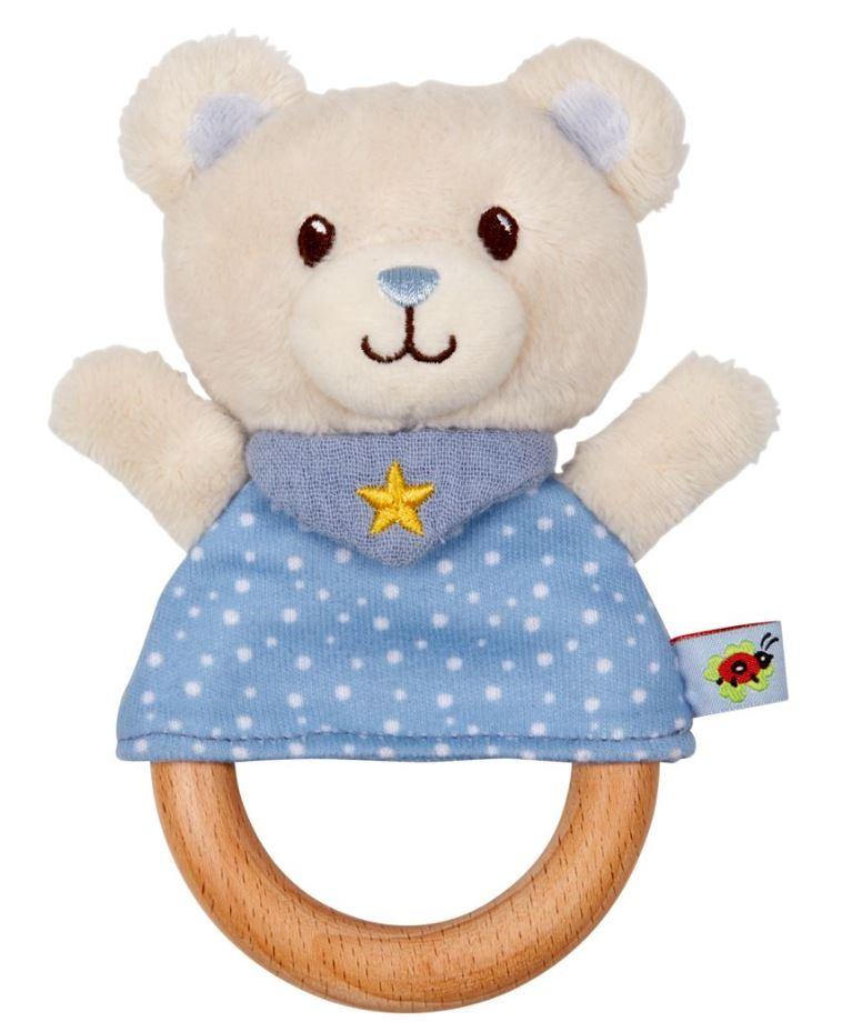 Die Spiegelburg - Greifling Teddy, hellblau - BabyGlück