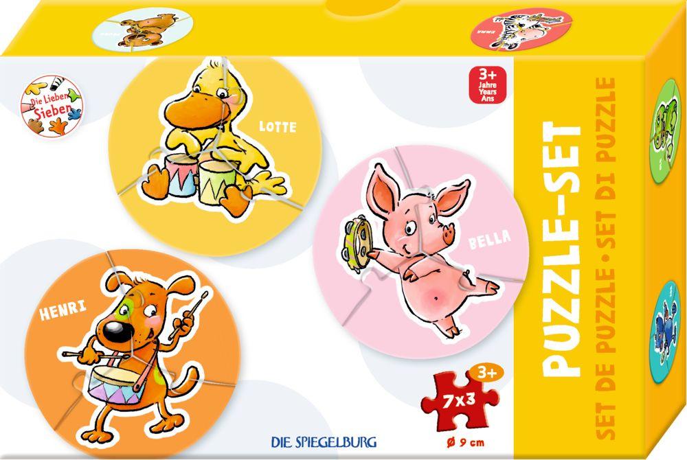 Die Spiegelburg - Puzzle-Set - Die Lieben Sieben (7x3 Teile)