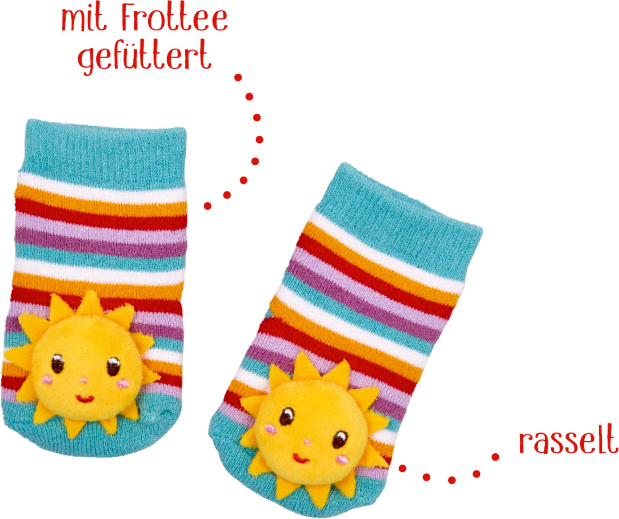 Produktbild Die Spiegelburg - Rasselsöckchen Sonne - BabyGlück, one size (2-12 Monate) 2 von 2