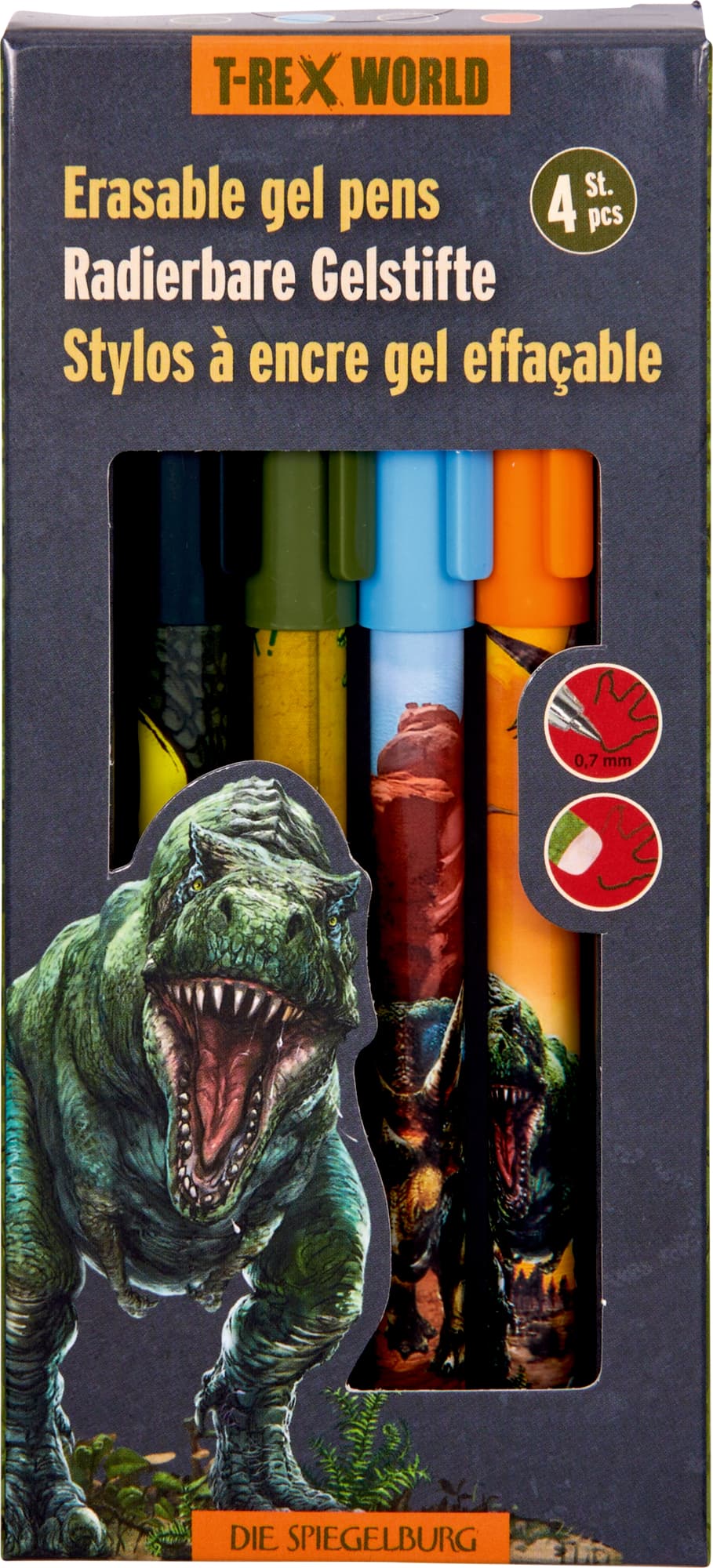 Die Spiegelburg - Radierbare Gelstifte - T-Rex World