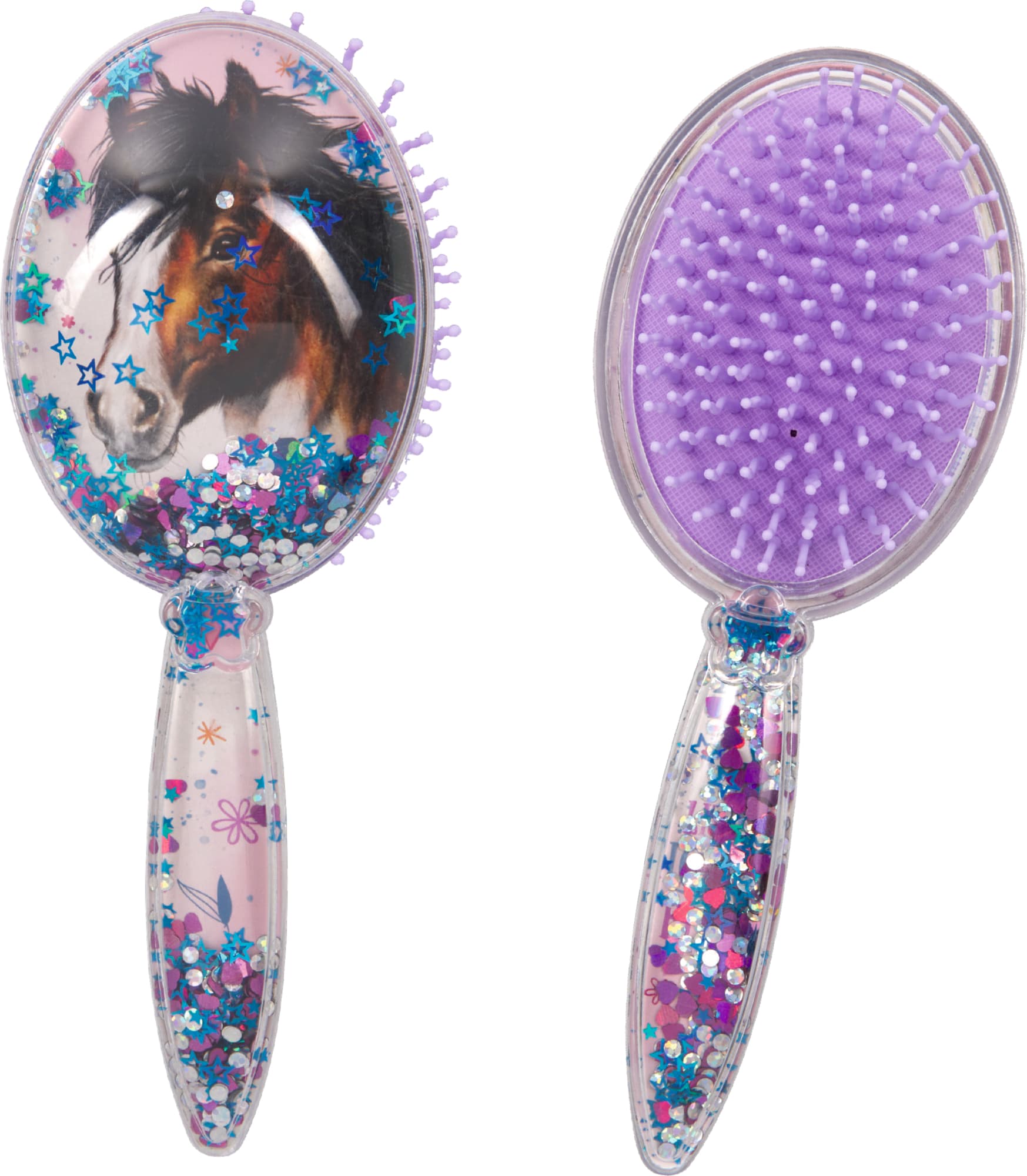 Die Spiegelburg - Haarbürste - Pferdefreunde (mit beweglichem Glitzer)