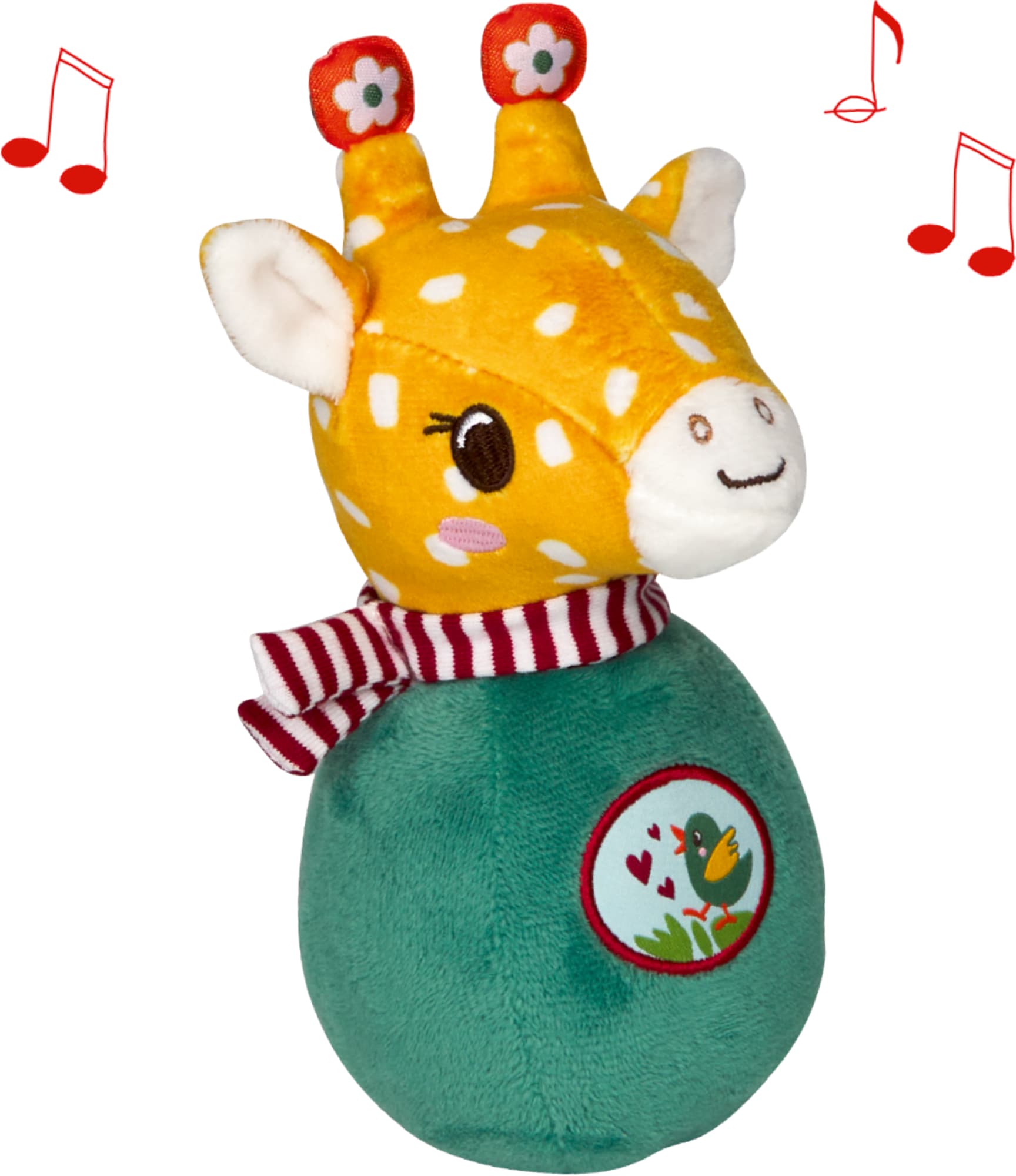 Die Spiegelburg - Steh-auf-Giraffe mit Glockenspiel - BabyGlück