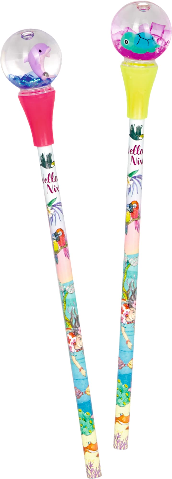 Die Spiegelburg - Regenbogenstift m. Glitzerkugel-Top. - Nella Nixe, sort.i.D.