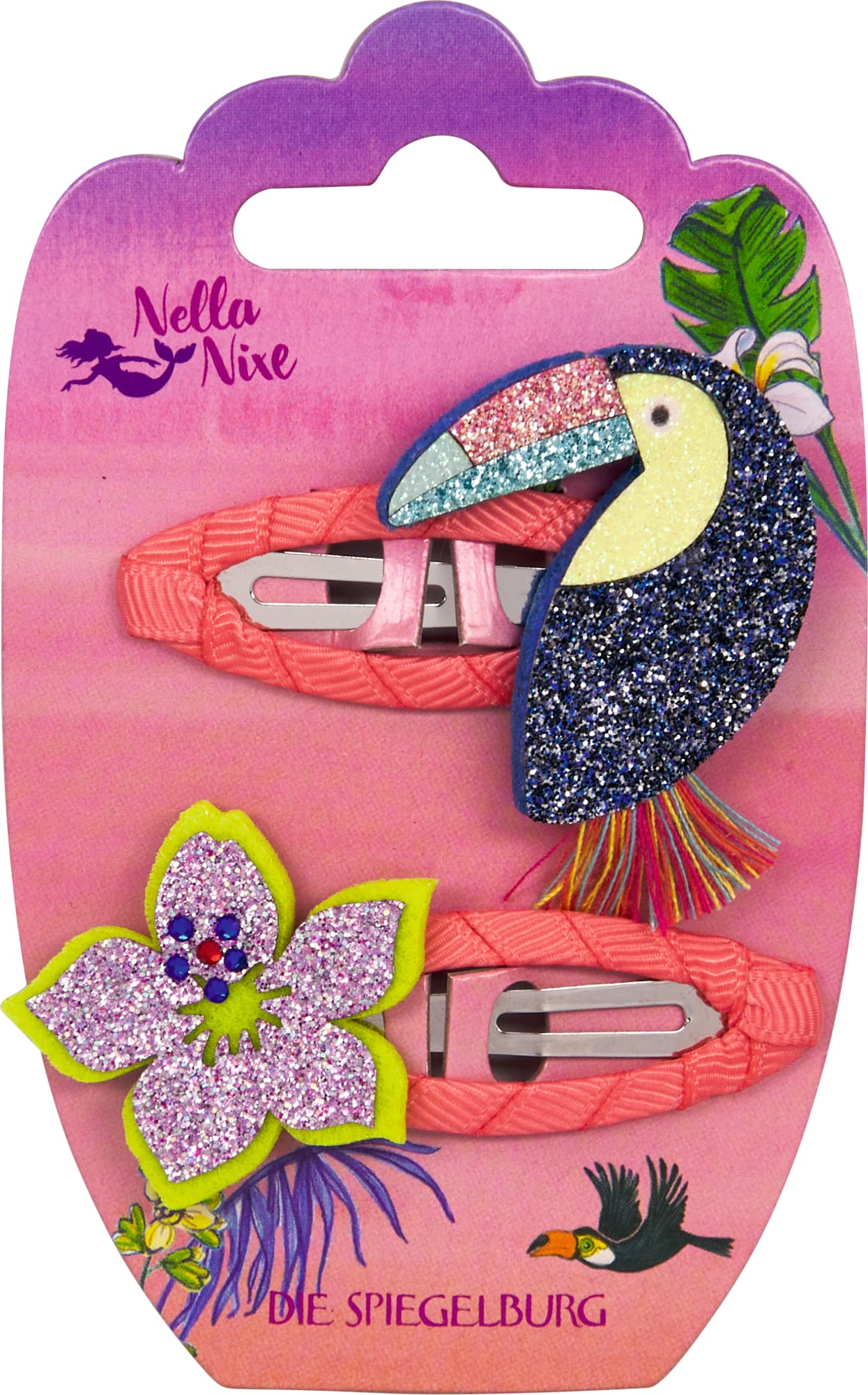 Die Spiegelburg - Haarclips Tukan und Blume - Nella Nixe