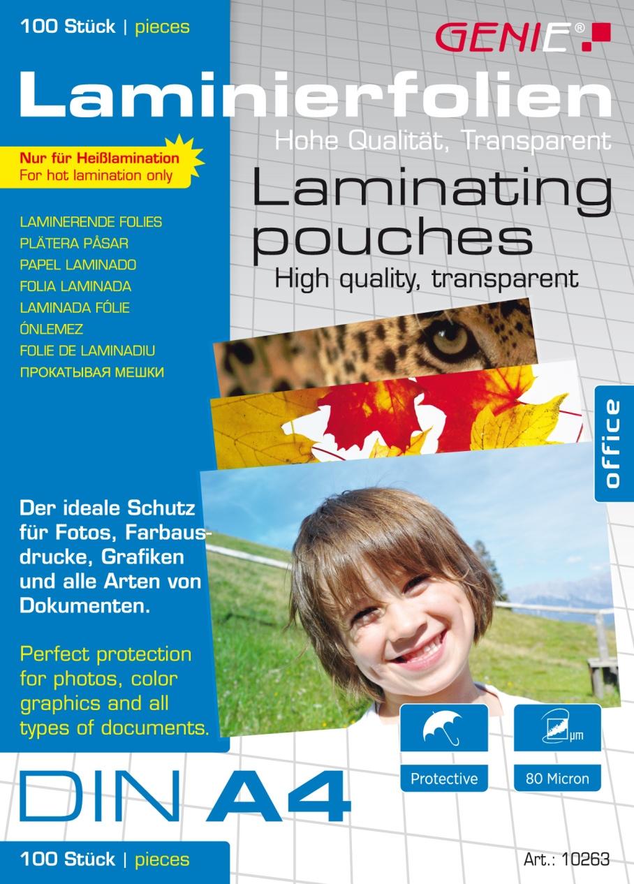 GENIE Laminierfolien DIN A4 100er-Pack