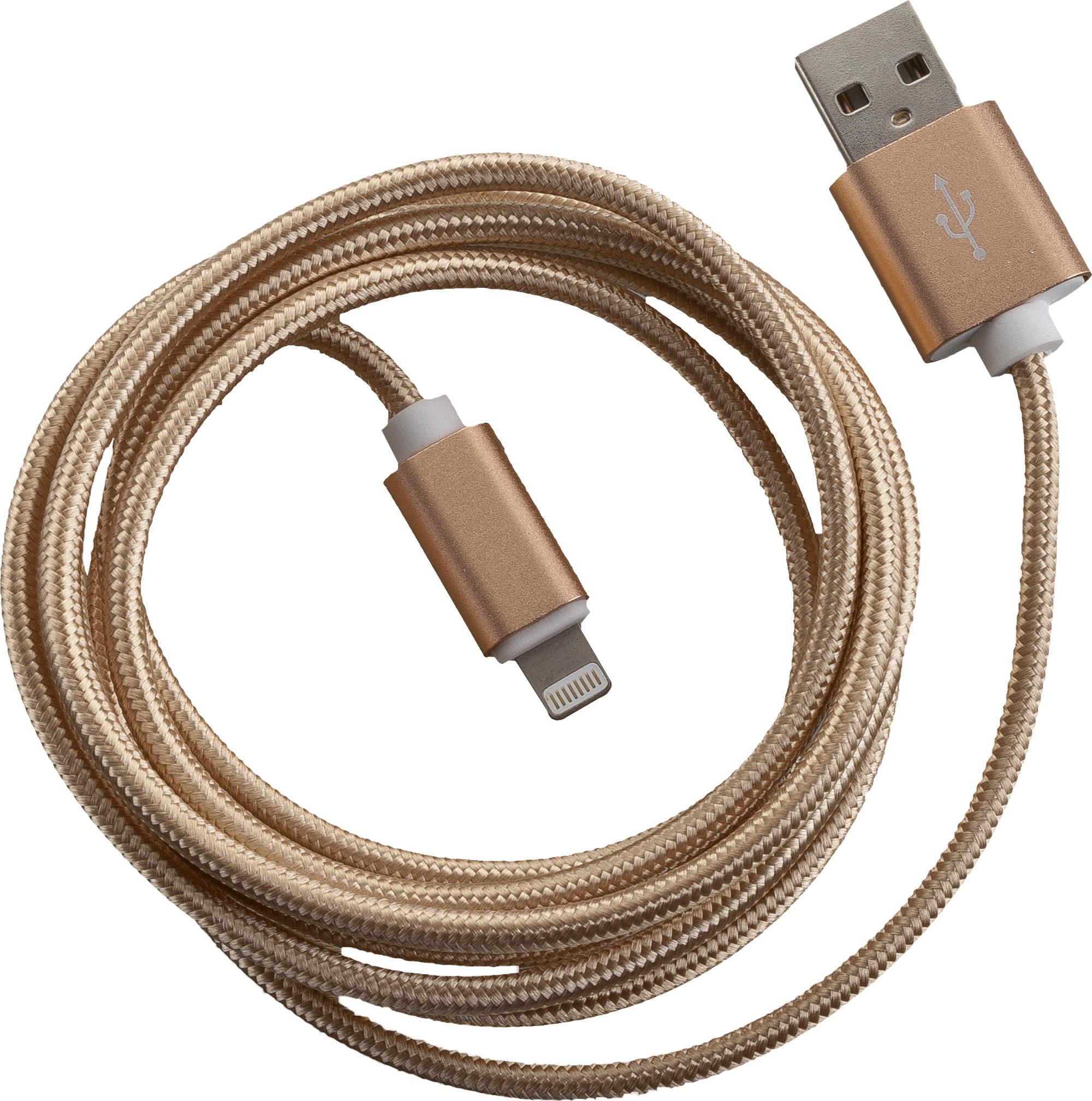 PETER JÄCKEL FASHION 1,5m USB Data Cable Gold für Apple Lightning mit Sync- und Ladefunktion