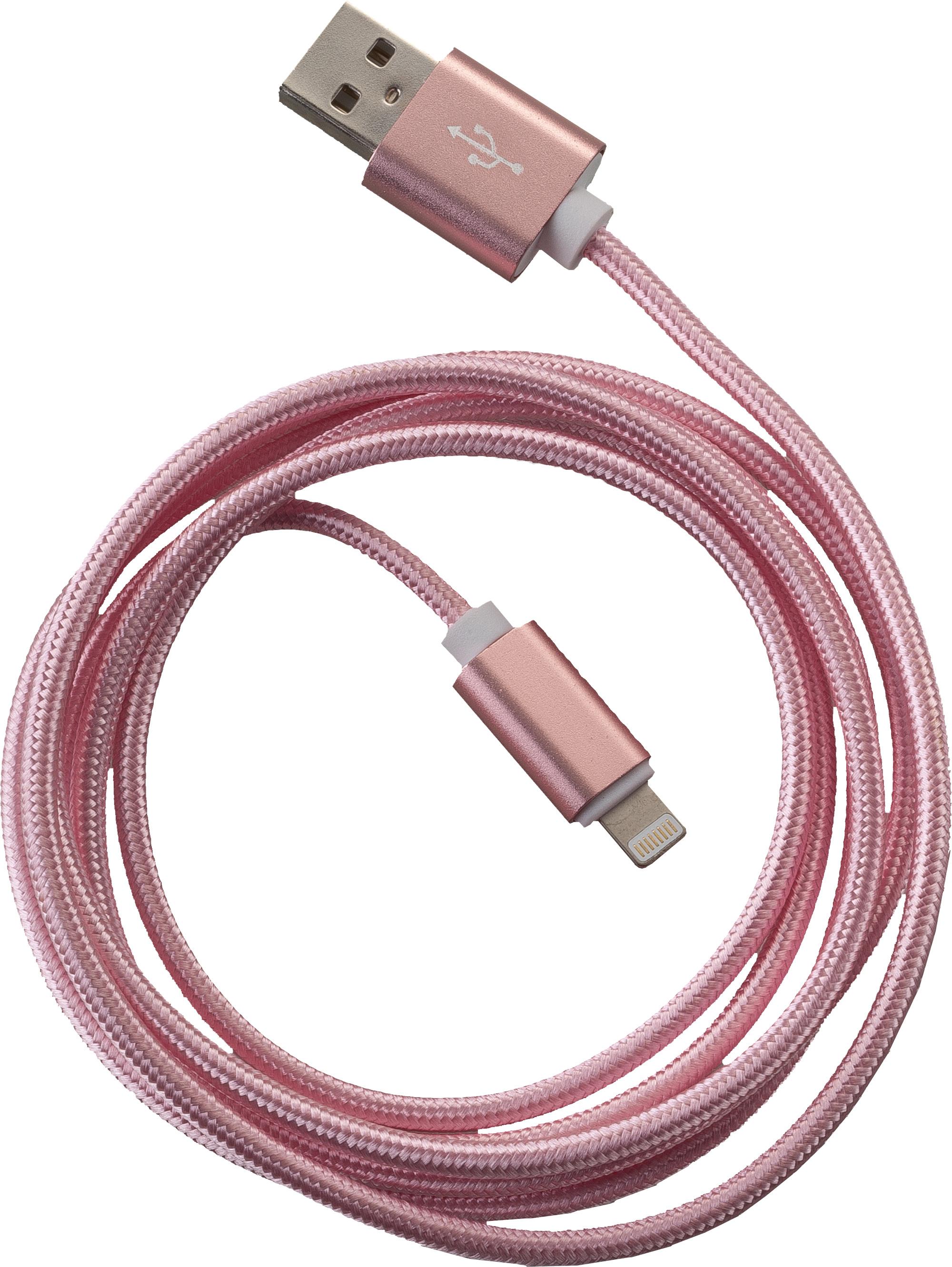 PETER JÄCKEL FASHION 1,5m USB Data Cable Rose für Apple Lightning mit Sync- und Ladefunktion