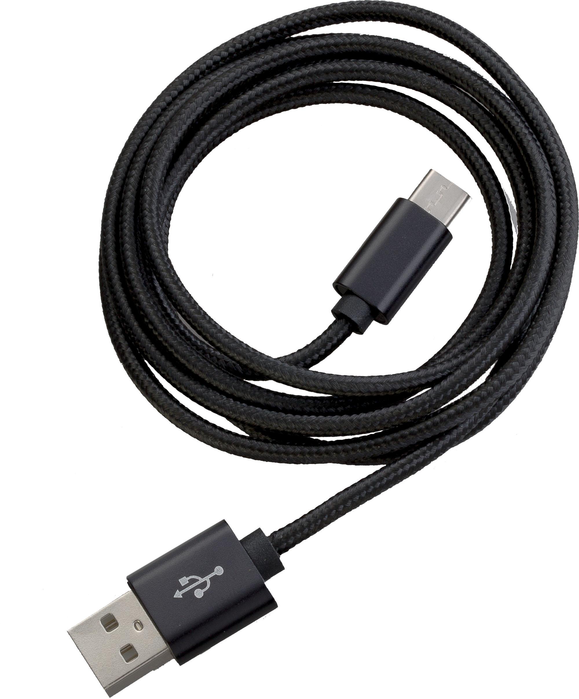PETER JÄCKEL FASHION 1,5m USB Data Cable Black Typ-C USB mit Sync- und Ladefunktion