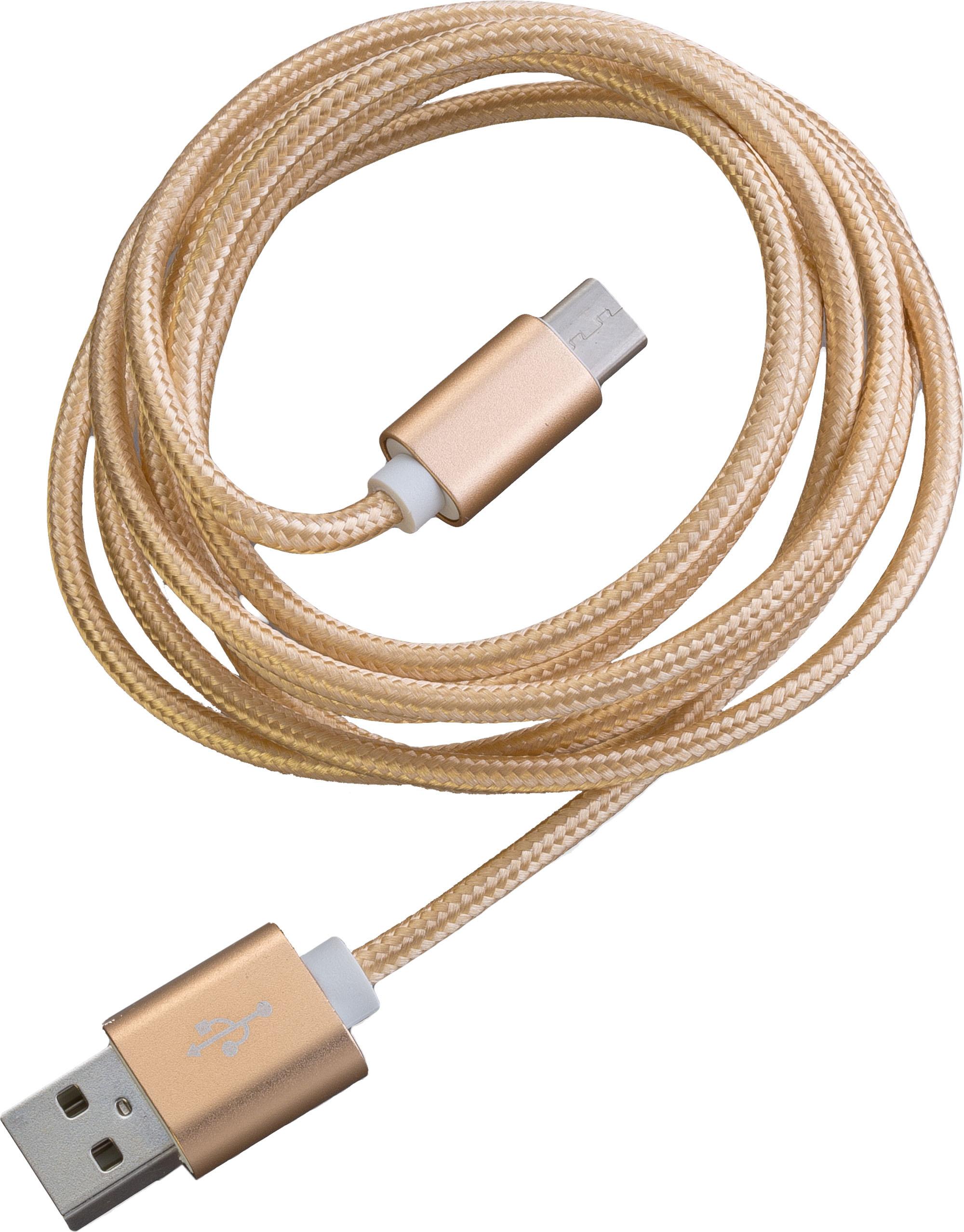 PETER JÄCKEL FASHION 1,5m USB Data Cable Gold Typ-C USB mit Sync- und Ladefunktion