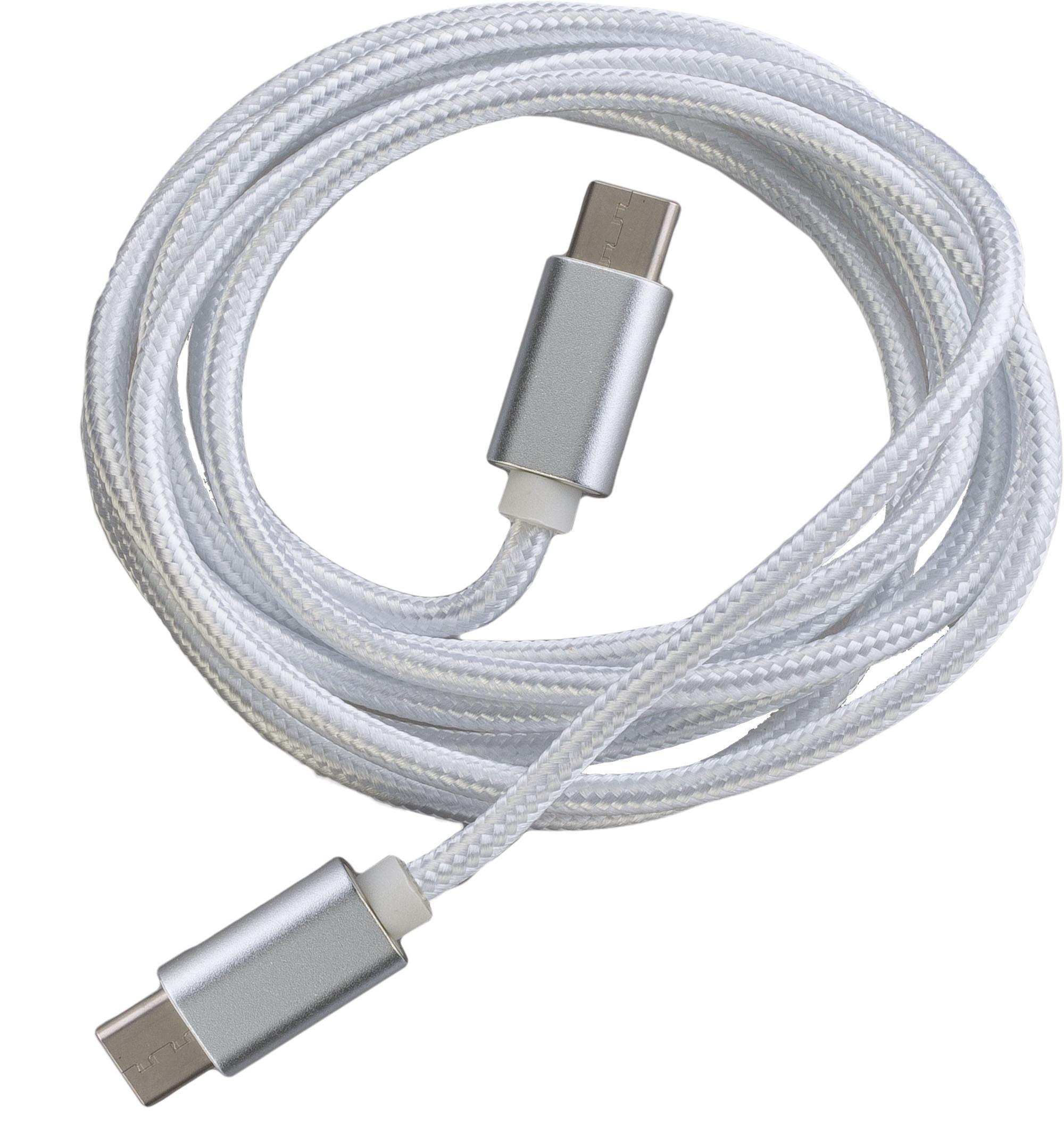 PETER JÄCKEL FASHION 1,5m Data Cable White für Typ-C/ Apple Lightning mit Sync- und Ladefunktion