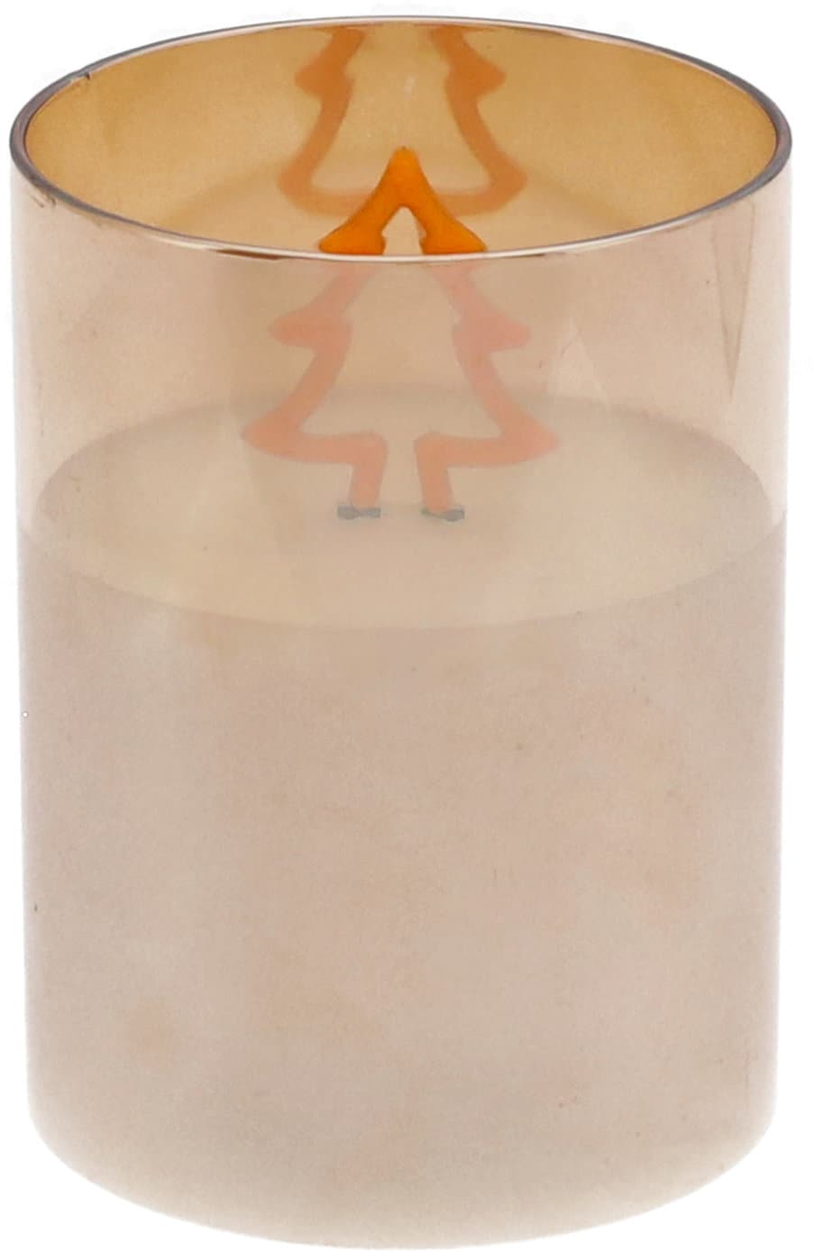 LED Echtwachskerze im Glas