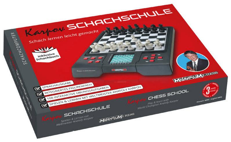 Produktbild Millennium - Karpov Schachschule - Schachcomputer mit Lehrbuch, interaktiven Übungsaufgaben und Sprachausgabe 2 von 2