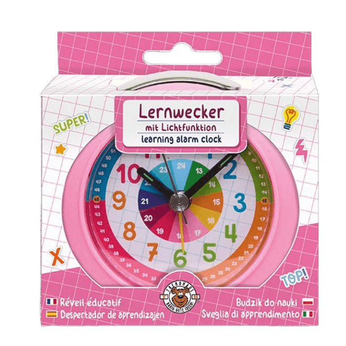 TRENDHAUS ABC Lernwecker ohne Batterie pink
