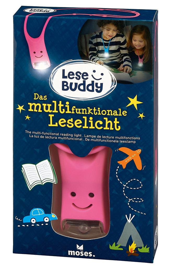moses. - Lese Buddy - Das multifunktionale Leselicht pink