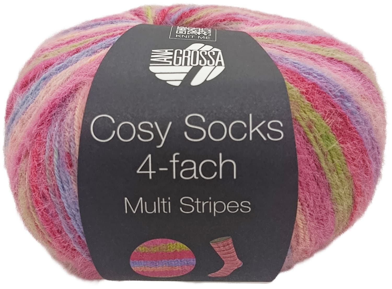 Lana Grossa Sockenwolle Cosy Socks Multi Stripe 4-fach
