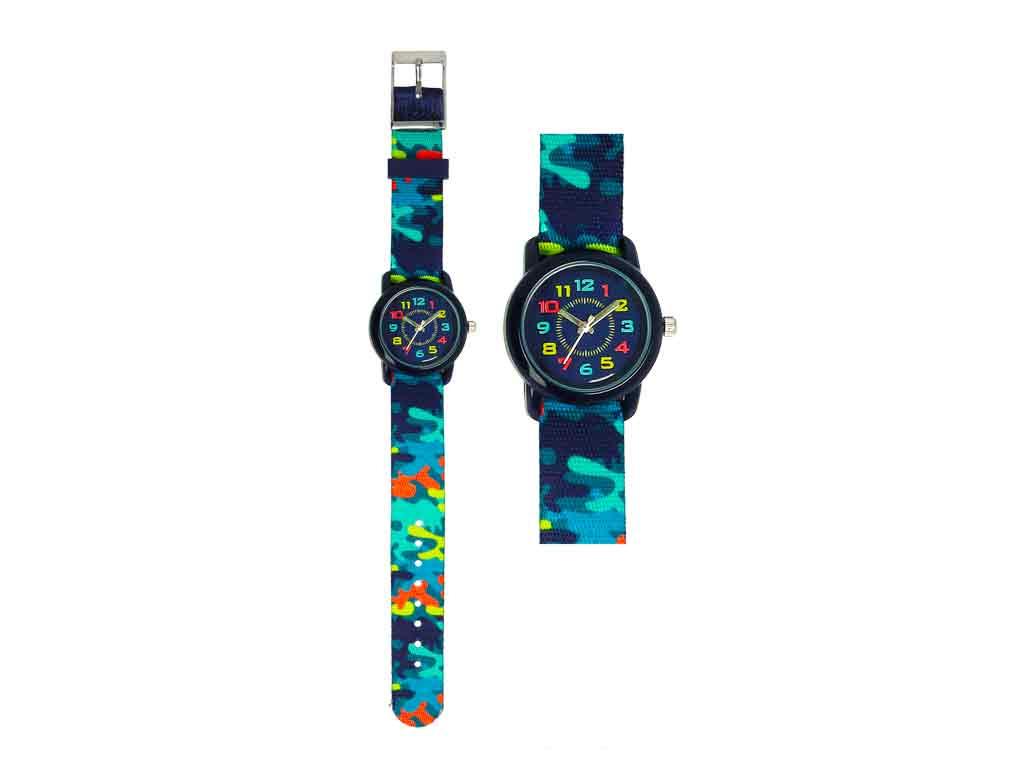 Kinderuhr mit Quarzuhrwerk Camouflage