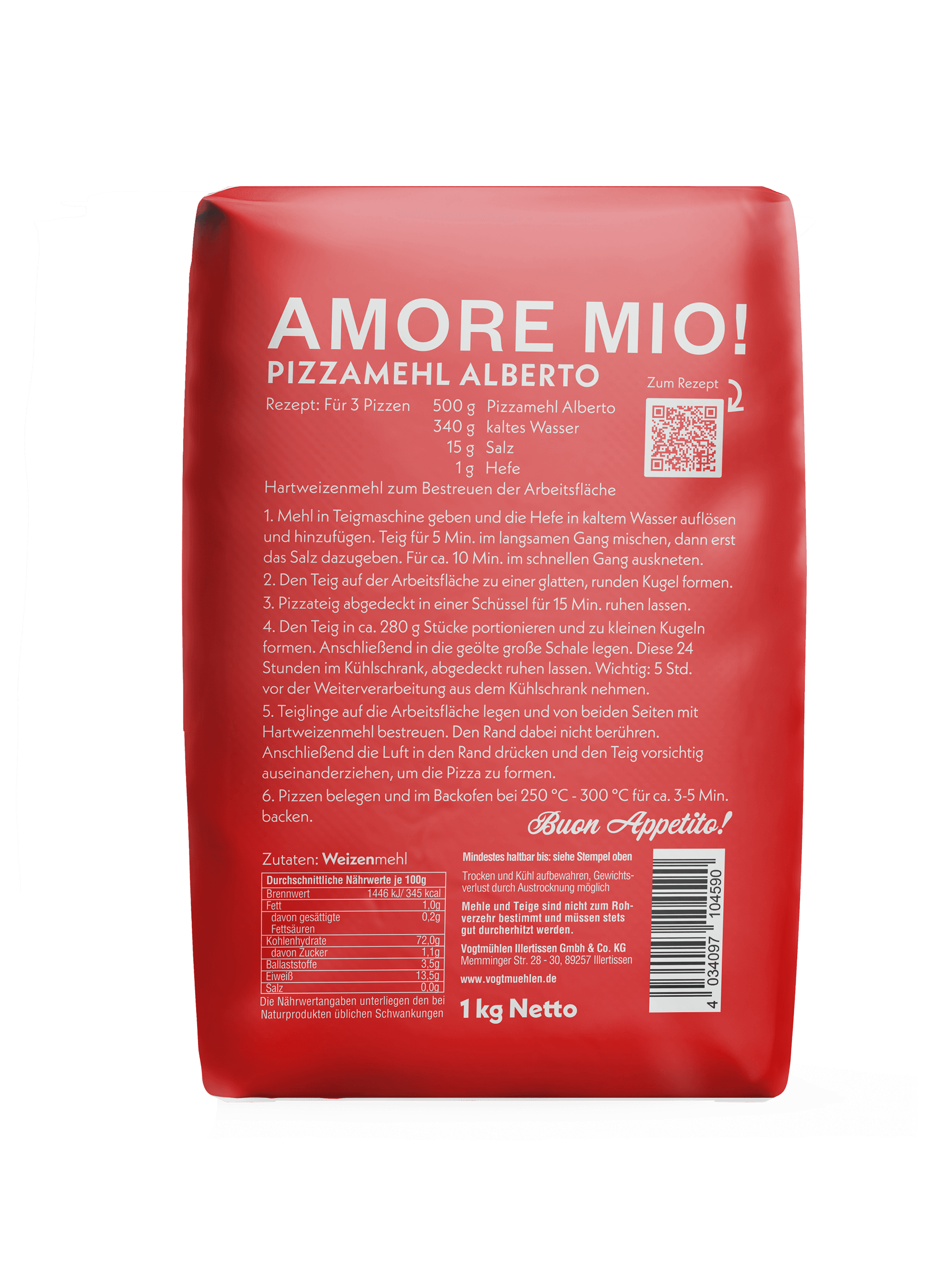 Produktbild Vogtmühlen Pizzamehl Alberto 2 von 2