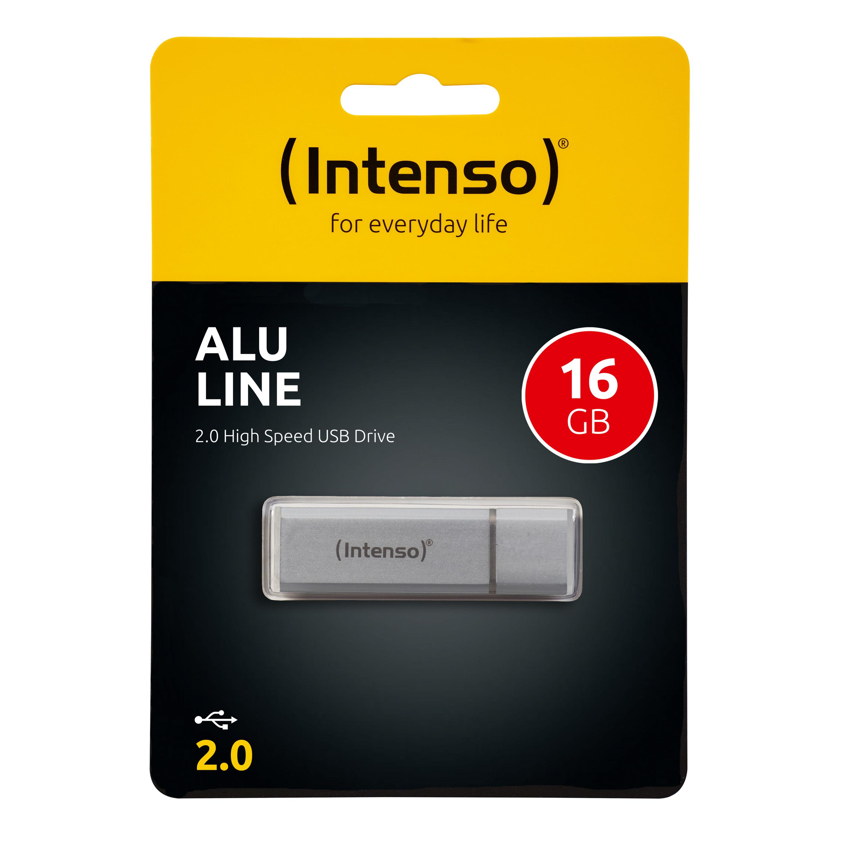 Intenso USB-Stick Alu Line 16 GB Silber
