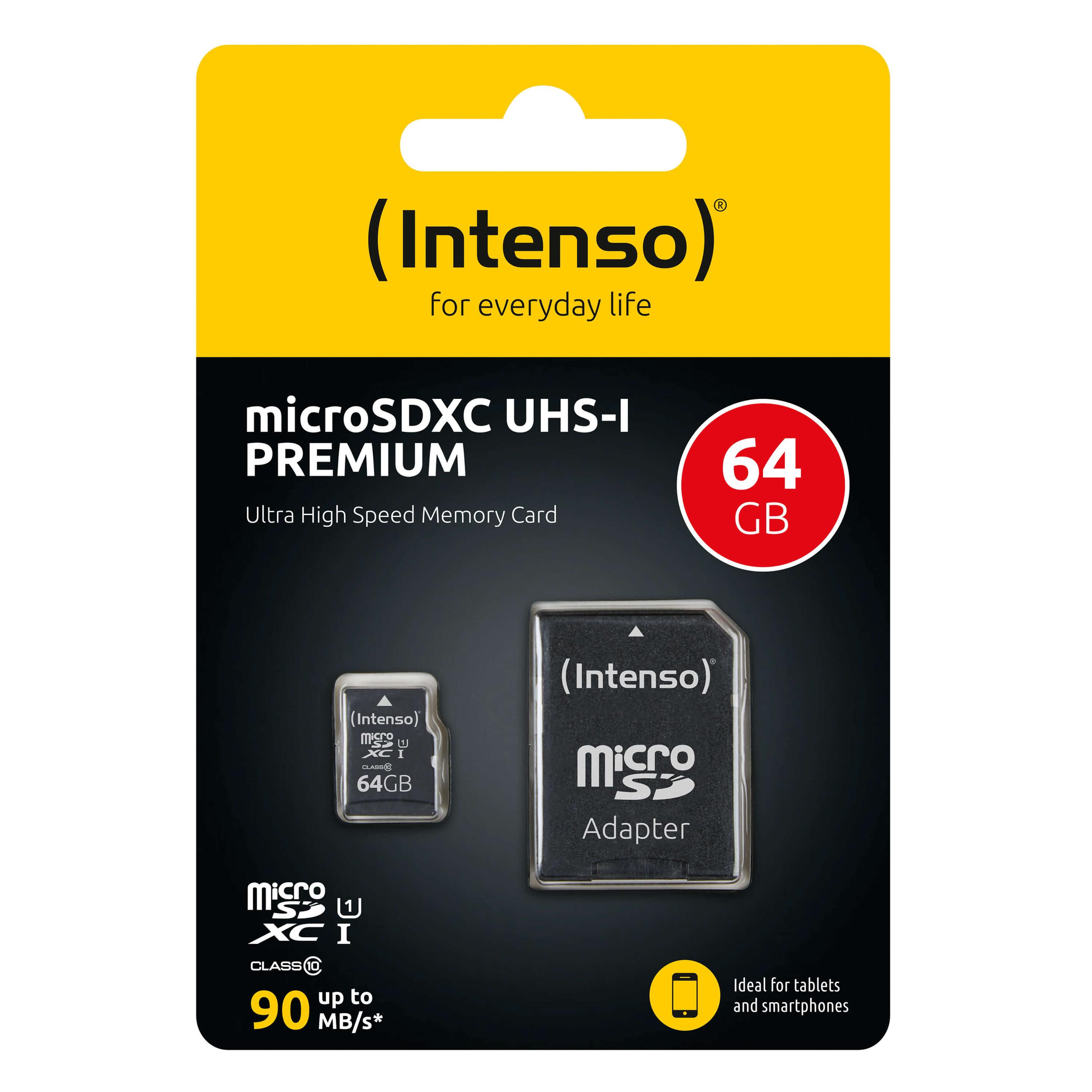 Produktbild Intenso microSD Card UHS-I 64GB SDXC Premium 4 von 4