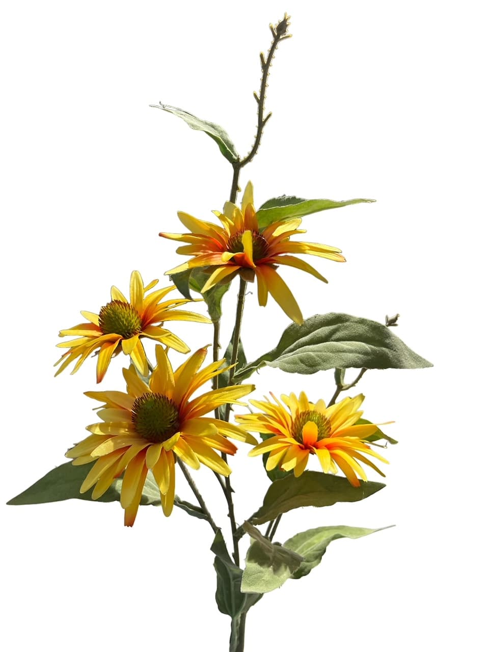 Kunstblume Asternzweig mit 4 Blüten