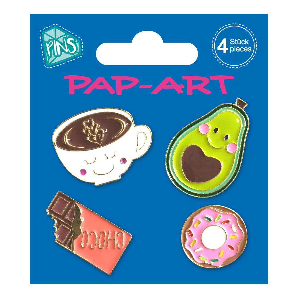 PAP-ART Pins Kaffee 4Stück
