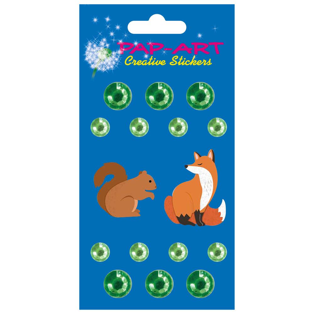 PAP-ART Strass-Sticker gold bunt