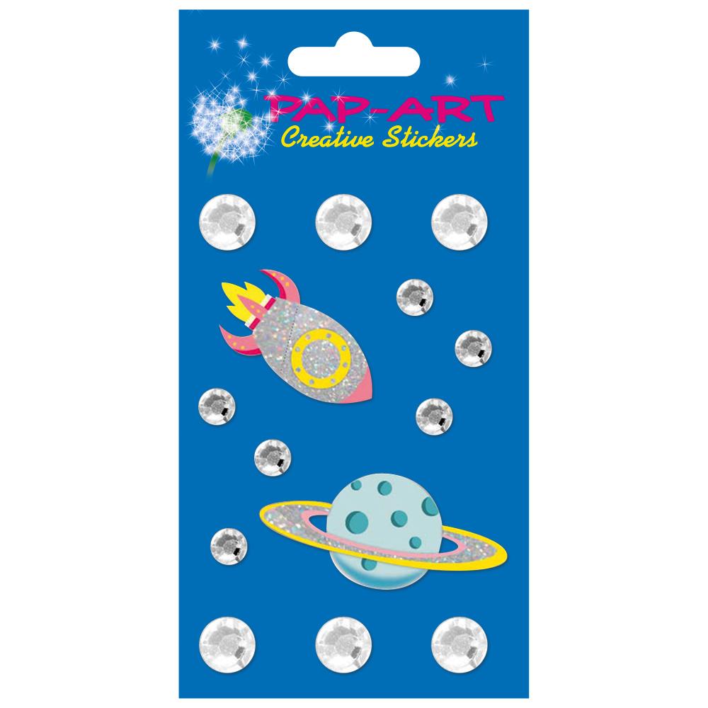 PAP-ART Strass-Sticker silber