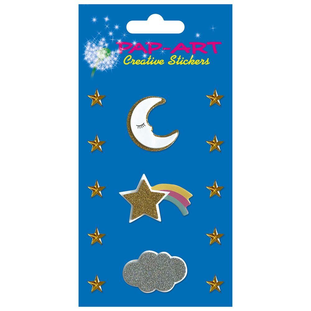 PAP-ART Strass-Sticker schwarz/gold