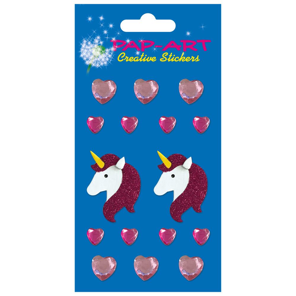 PAP-ART Strass-Sticker Herzen