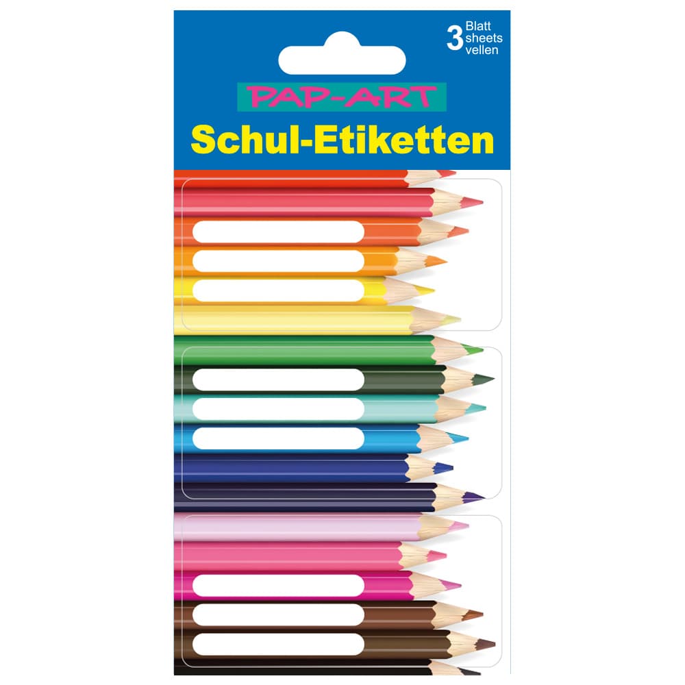 PAP-ART Schulbuch-Etiketten Stifte