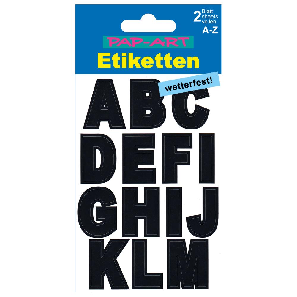 PAP-ART Buchstaben-Etiketten wetterfest 25mm